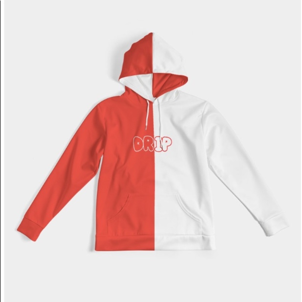 Drip Red and white hoodie